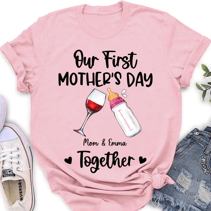 Personalized Baby Onesie/T-Shirt - Mother's Day Gift Idea For Baby/Mom - Our First Mother's Day Together