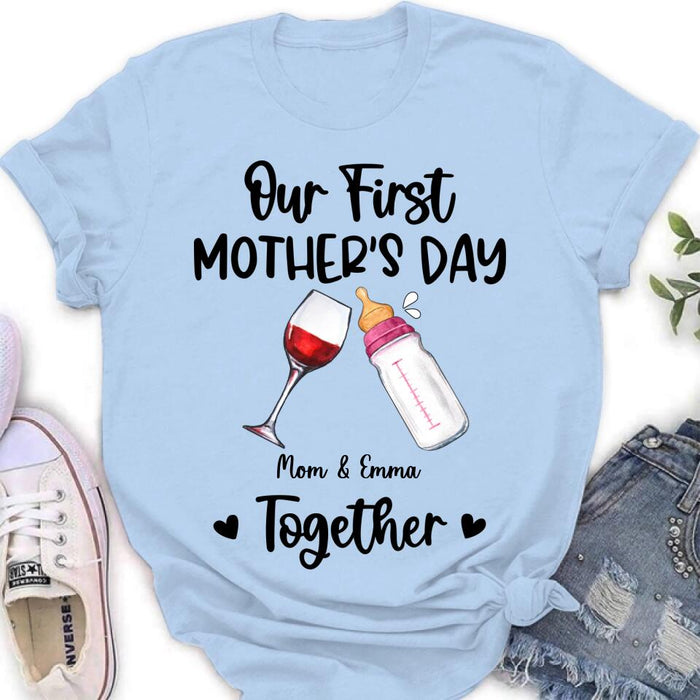 Personalized Baby Onesie/T-Shirt - Mother's Day Gift Idea For Baby/Mom - Our First Mother's Day Together