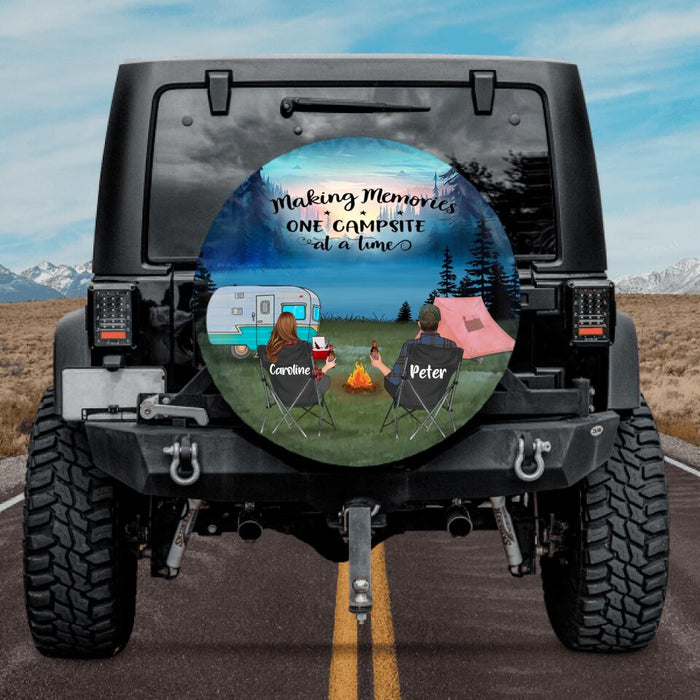 Personalized Camping Night Spare Tire Cover - Gift Idea For Camping Lover - Making Memories One Campsite At A Time