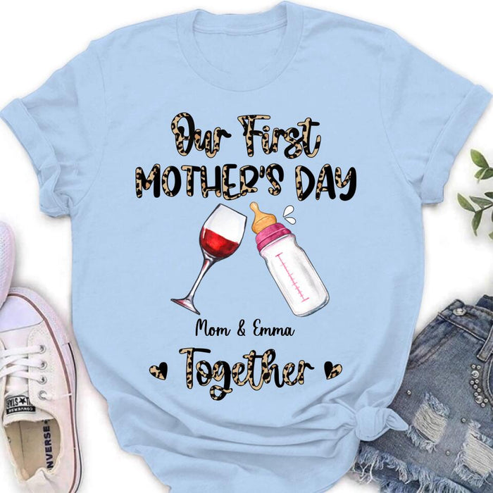 Personalized Baby Onesie/T-Shirt - Mother's Day Gift Idea For Baby/Mom - Our First Mother's Day Together