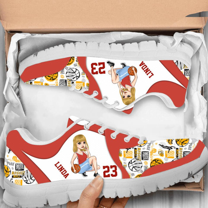 Personalized Basketball Girl Sneakers - Best Gift Idea For Basketball Lovers