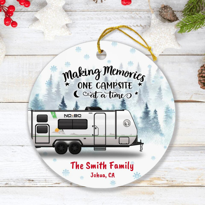 Personalized RVs Camping Ornament - Best Gift For Camping Lover - Making Memories One Campsite At A Time