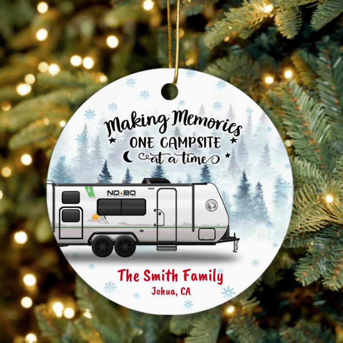 Personalized RVs Camping Ornament - Best Gift For Camping Lover - Making Memories One Campsite At A Time