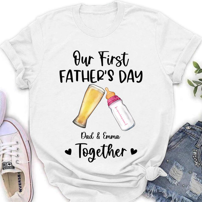 Personalized Baby Onesie/T-Shirt - Father's Day Gift Idea For Baby/Dad - Our First Father's Day Together