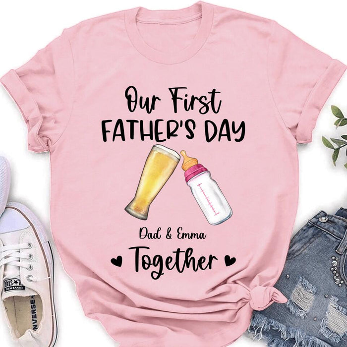 Personalized Baby Onesie/T-Shirt - Father's Day Gift Idea For Baby/Dad - Our First Father's Day Together