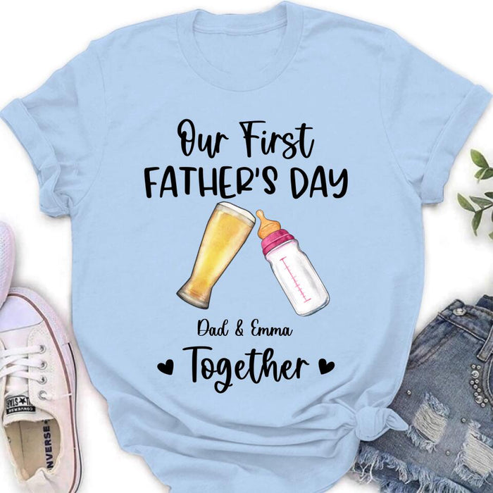 Personalized Baby Onesie/T-Shirt - Father's Day Gift Idea For Baby/Dad - Our First Father's Day Together
