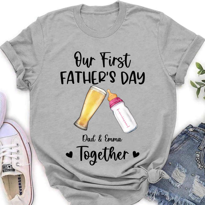 Personalized Baby Onesie/T-Shirt - Father's Day Gift Idea For Baby/Dad - Our First Father's Day Together