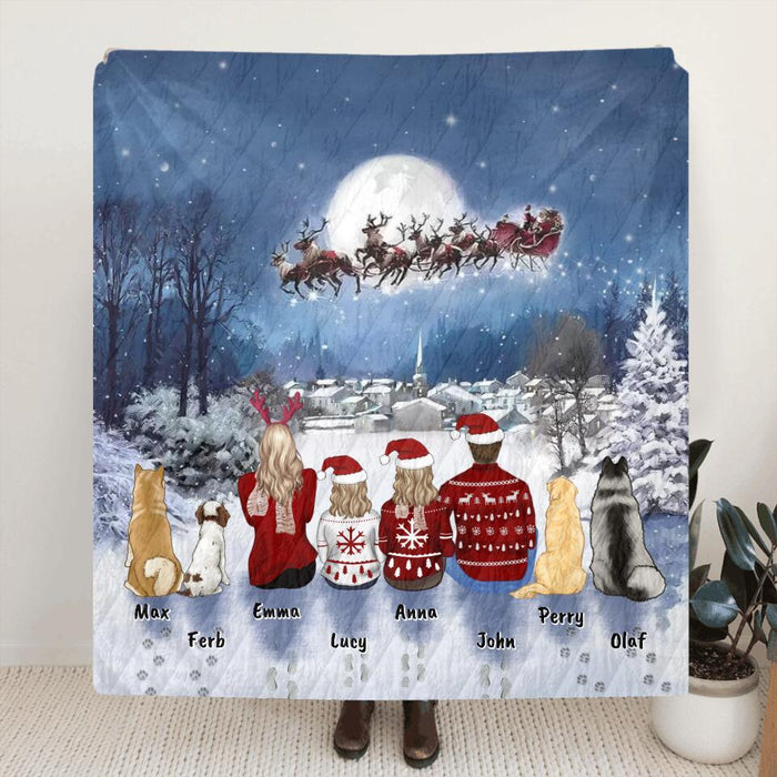 Personalized Christmas Pet Quilt/Fleece Blanket - Up to 7 Pets - Best Gift For Christmas And Dog Lovers/Cat Lovers - TT1FV8