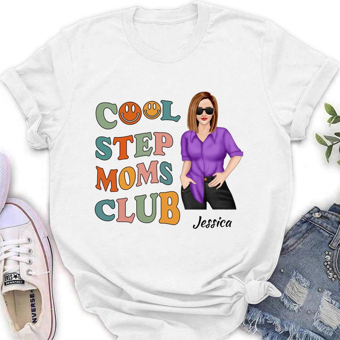 Custom Personalized Mom T-Shirt - Gift Idea For Mother's Day - Cool Step Moms Club