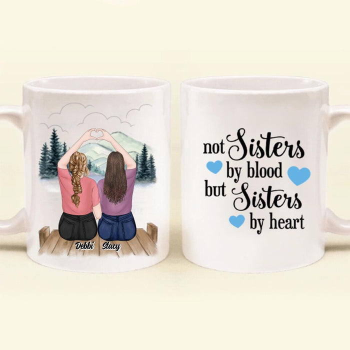 Personalized Best Friend Coffee Mug - Best Gift For Friends - Sisters By Heart