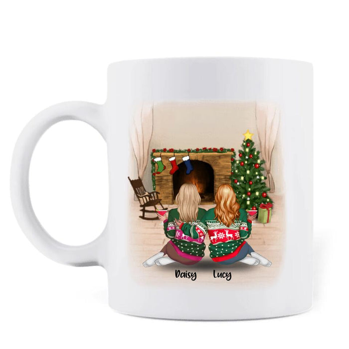 Personalized Annoying Sisters Mug - Christmas Gift For Sister/Friend - Sisters Forever Never Apart Maybe In Distance But Never At Heart