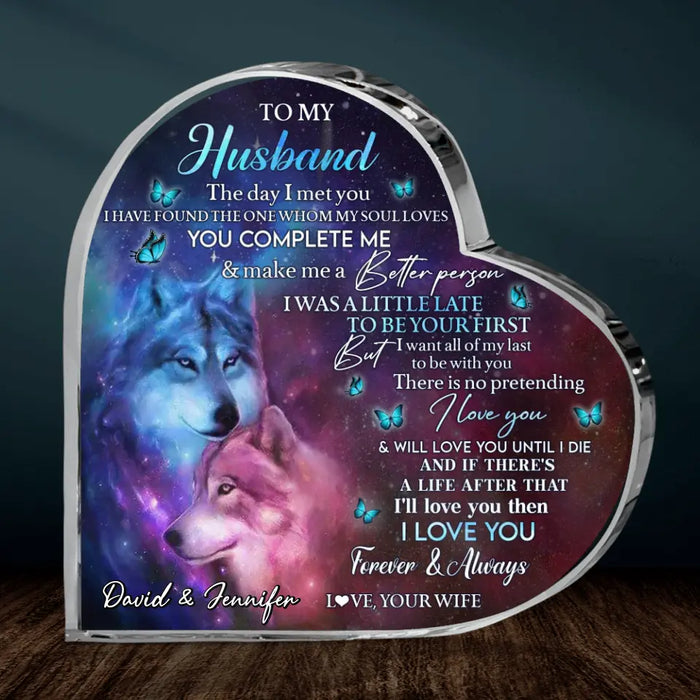 Custom To My Husband Acrylic Plaque - Birthday Gift Idea From Wife To Husband - I Love You Forever & Always