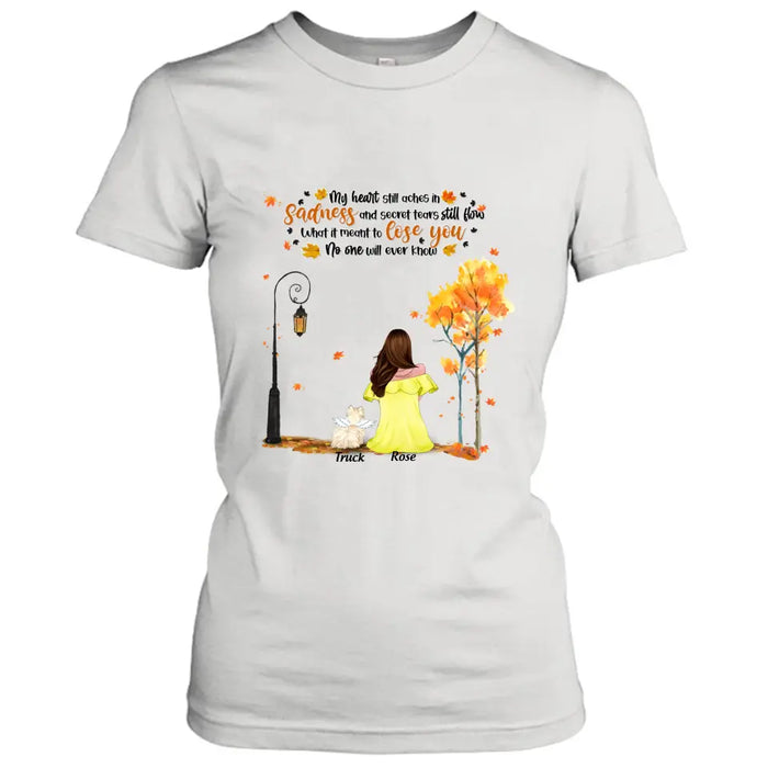 Personalized Memorial Dog Autumn T-shirt/Pullover Hoodie - Mom With Up to 4 Dogs - Memorial Gift For Dog Lover - 8ALLOF
