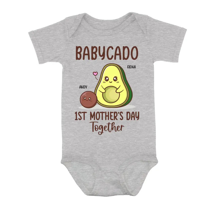 Personalized 1st Mother's Day Together Shirt/ Onesie - Gift Idea For Mother's Day/ Baby - Mamacado/ Babycado