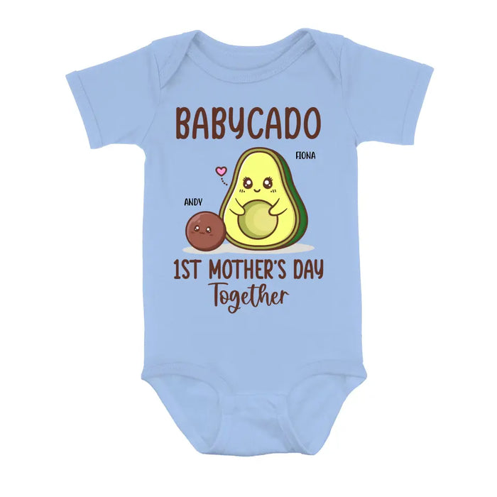 Personalized 1st Mother's Day Together Shirt/ Onesie - Gift Idea For Mother's Day/ Baby - Mamacado/ Babycado