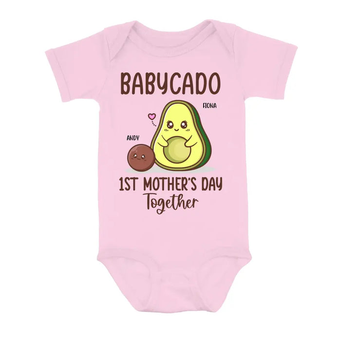 Personalized 1st Mother's Day Together Shirt/ Onesie - Gift Idea For Mother's Day/ Baby - Mamacado/ Babycado