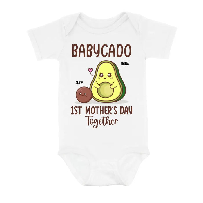 Personalized 1st Mother's Day Together Shirt/ Onesie - Gift Idea For Mother's Day/ Baby - Mamacado/ Babycado