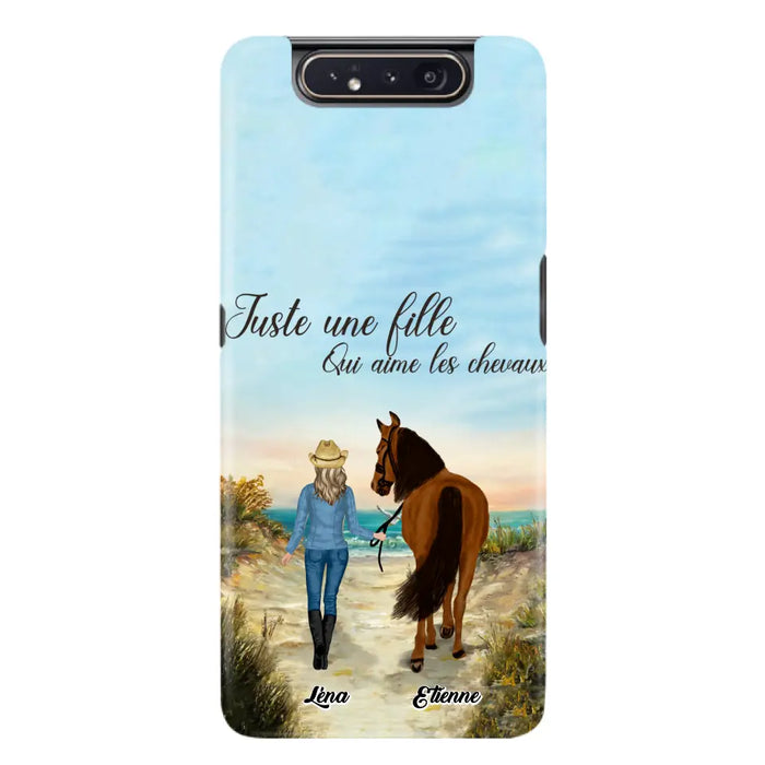 Étuis De Téléphone Personnalisés Pour Une Fille Qui Aime Les Chevaux - Cadeaux Personnalisés Pour Les Amoureux Des Chevaux - Jusqu'À 6 Chevaux - Juste Une Fille Qui Aime Les Chevaux