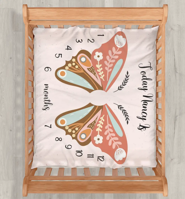 Personalized Baby Fleece Throw Blanket/Quilt - Birthday Gift Idea for Baby