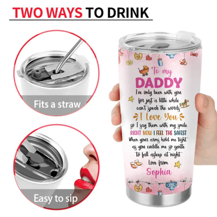 Personalized Father's Day Tumbler - Gift Idea For Father's Day - To My Daddy I've Only Been With You For Just A Little While