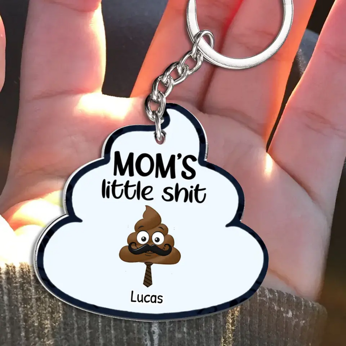 Personalized Mom's Little Shit Acrylic Keychain - Gift Idea For Mother's Day - Happy Mother's Day