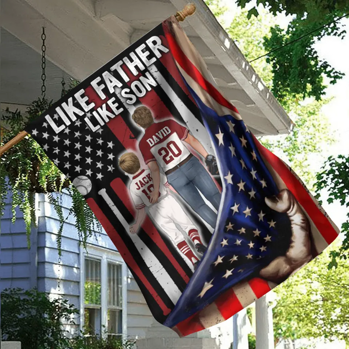 Personalized Dad Flag - Gift Idea for Father's Day/Independence Day - Like Father Like Son
