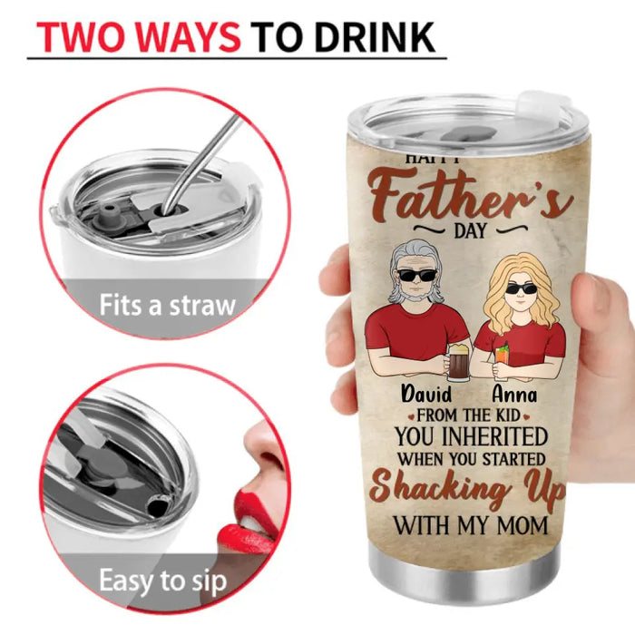 Personalized Stepdaughter Tumbler - Father's Day Gift Idea For Dad - I Don't Have A Stepdaughter I Have A Freaking Awesome Daughter