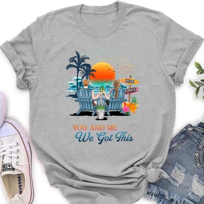 Personalized Beach Couple Shirt/Hoodie - Best Gift Idea For Beach Lovers/Summer Vacation/Couple - You And Me We Got This