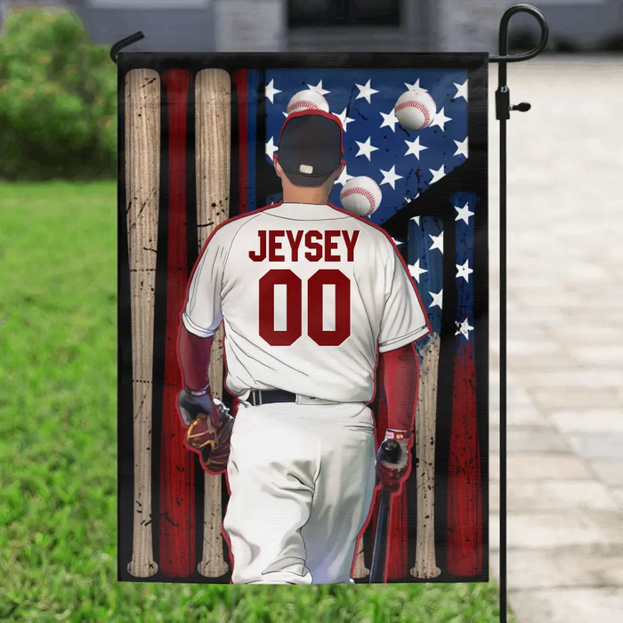 Personalized Baseball Graden Flag - Best Gift Idea For Baseball Lovers