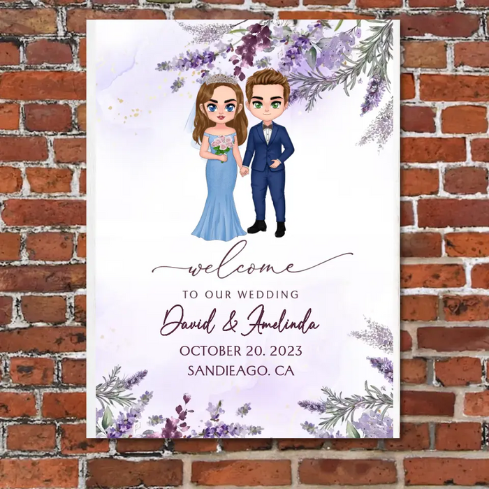 Personalized Wedding Couple Wooden Sign - Best Gift Idea For Couple - Welcome To Our Wedding