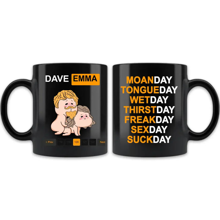 Personalized Couple Coffee Mug - Best Gift Ideas For Husband/Wife/Birthday/Anniversary - Wetday Thirstday Freakday