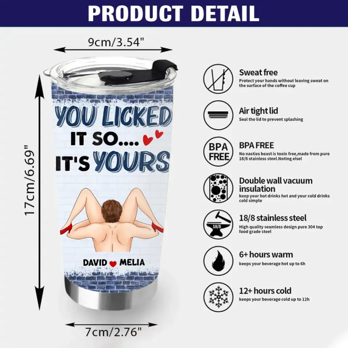 Personalized Couple Tumbler - Gift For Him/Her - I Like Your Face Especially When It's In Between My Legs