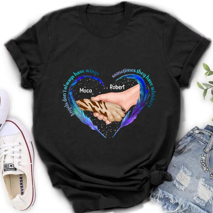 Personalized Memorial Dog Shirt/Hoodie - Memorial Gift Idea for Dog Owners - Angels Don't Always Have Wings Sometimes They Have Whiskers