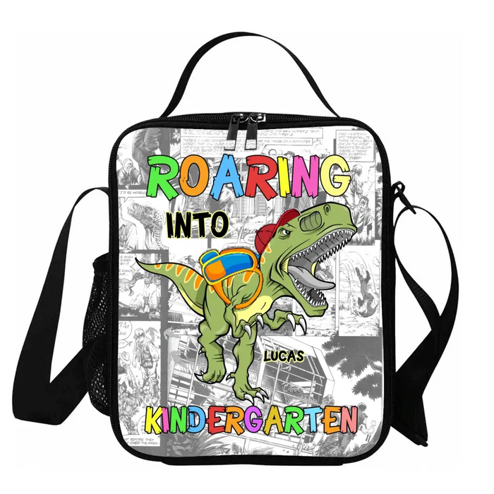 Personalized Back To School Dino Bag Sets - Gift Idea For Kids/Dino Lovers - Roaring Into 2nd Grade