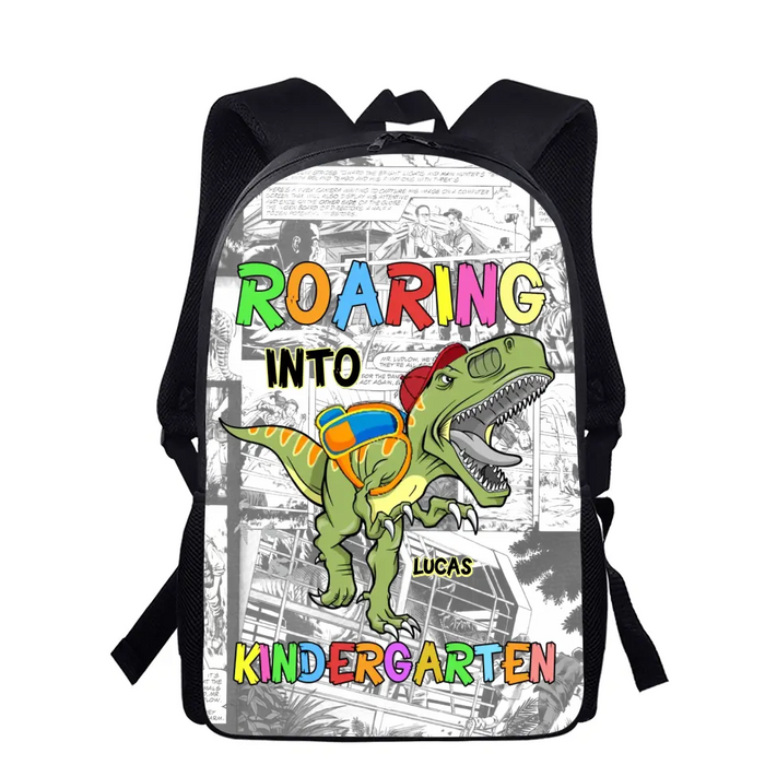Personalized Back To School Dino Bag Sets - Gift Idea For Kids/Dino Lovers - Roaring Into 2nd Grade