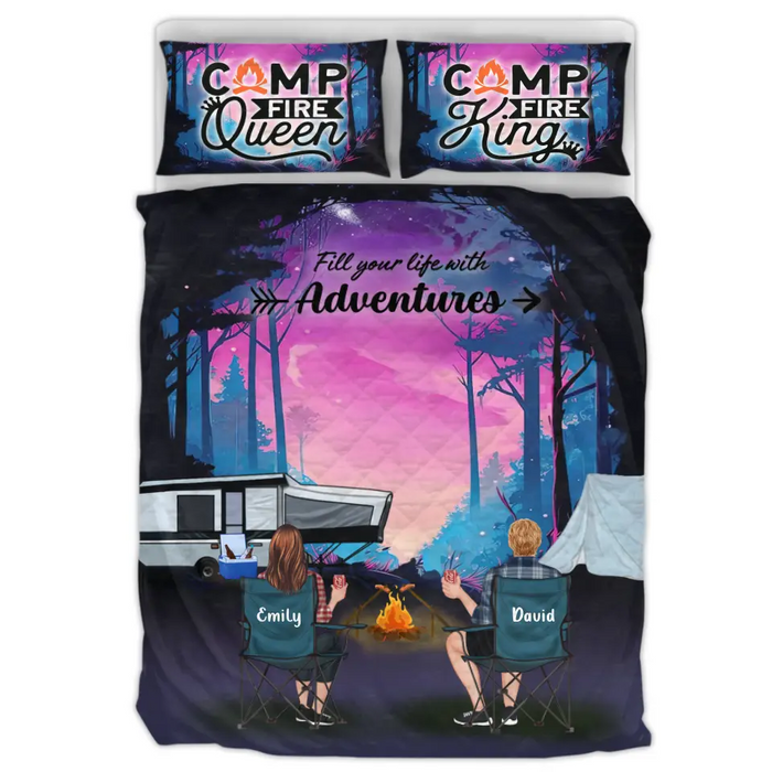 Personalized Camping Quilt Bed Sets - Full Option - Best Gift For Camping Lovers - Fill Your Life With Adventures