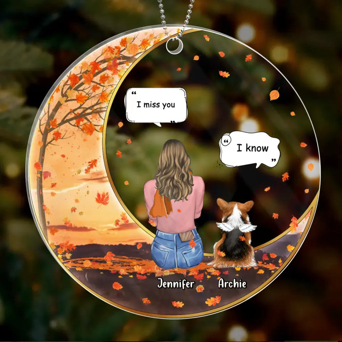 Personalized Fall Pet Mom Acrylic Ornament - Up to 3 Pets - Best Gift For Dog Lovers/Cat Lovers