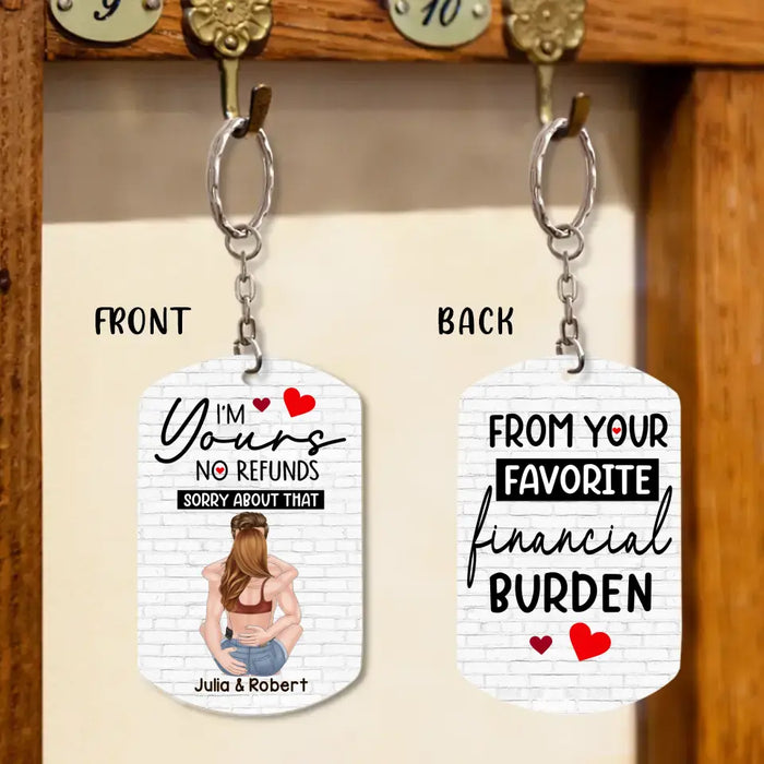 Personalized Couple Aluminum Keychain -
Funny Gift Idea For Couple - From Your Favorite Financial Burden