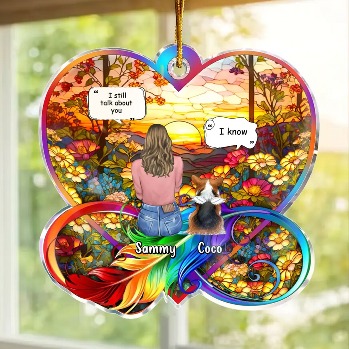 Personalized Memorial Pet Infinity Acrylic Ornament - Up to 3 Pets - Memorial Gift Idea For Dog/Cat/Rabbit Lovers - I Still Talk About You