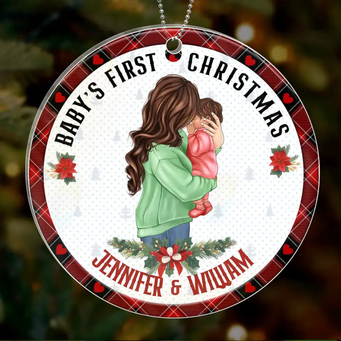 Personalized Baby's First Christmas Acrylic/Wooden Ornament - Christmas Gift Idea For Baby/Kid/Mom