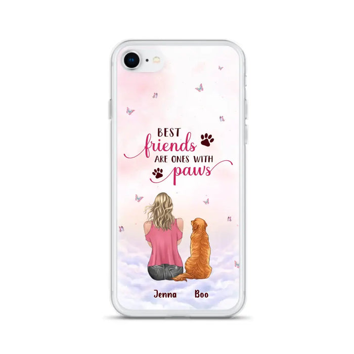 Custom Personalized Dog Mom Phone Case - Upto 5 Dogs - Mother's Day Gift Idea For Dog Lovers - Best Friends Are Ones With Paws - Case for iPhone/Samsung