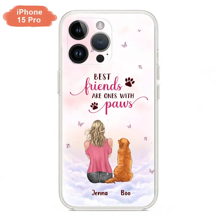 Custom Personalized Dog Mom Phone Case - Upto 5 Dogs - Mother's Day Gift Idea For Dog Lovers - Best Friends Are Ones With Paws - Case for iPhone/Samsung