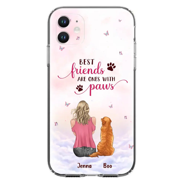 Custom Personalized Dog Mom Phone Case - Upto 5 Dogs - Mother's Day Gift Idea For Dog Lovers - Best Friends Are Ones With Paws - Case for iPhone/Samsung