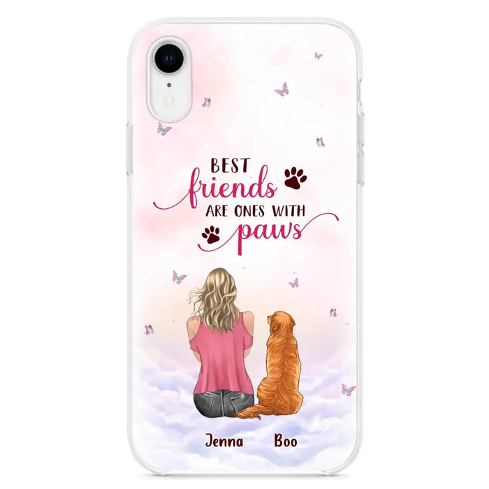 Custom Personalized Dog Mom Phone Case - Upto 5 Dogs - Mother's Day Gift Idea For Dog Lovers - Best Friends Are Ones With Paws - Case for iPhone/Samsung