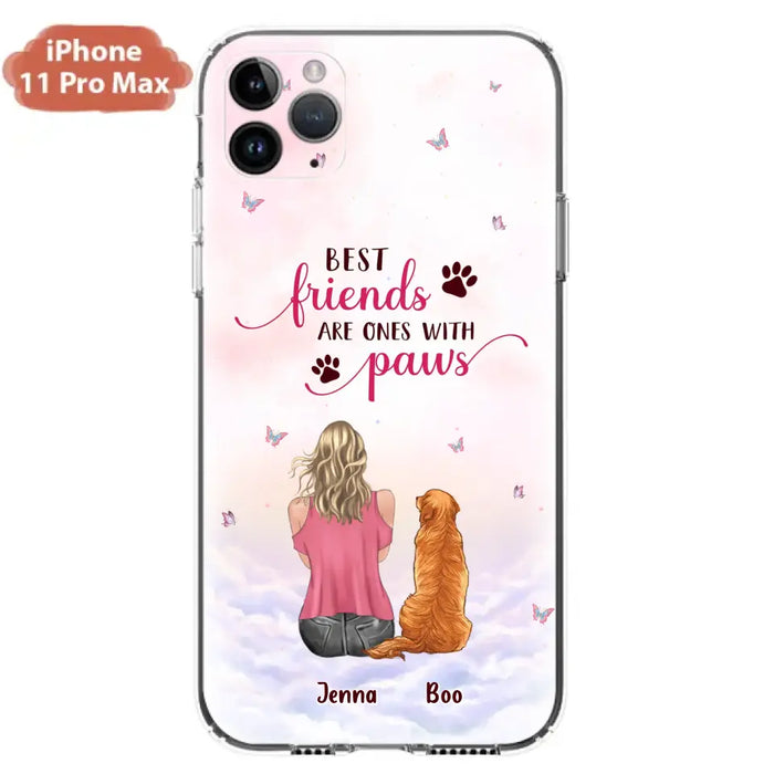 Custom Personalized Dog Mom Phone Case - Upto 5 Dogs - Mother's Day Gift Idea For Dog Lovers - Best Friends Are Ones With Paws - Case for iPhone/Samsung