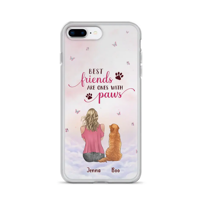 Custom Personalized Dog Mom Phone Case - Upto 5 Dogs - Mother's Day Gift Idea For Dog Lovers - Best Friends Are Ones With Paws - Case for iPhone/Samsung