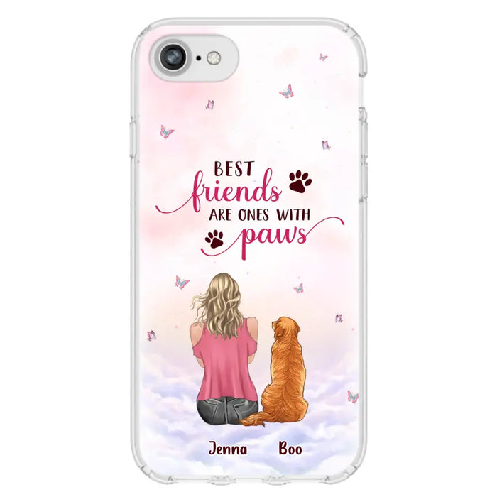 Custom Personalized Dog Mom Phone Case - Upto 5 Dogs - Mother's Day Gift Idea For Dog Lovers - Best Friends Are Ones With Paws - Case for iPhone/Samsung