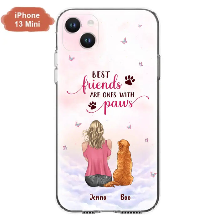 Custom Personalized Dog Mom Phone Case - Upto 5 Dogs - Mother's Day Gift Idea For Dog Lovers - Best Friends Are Ones With Paws - Case for iPhone/Samsung