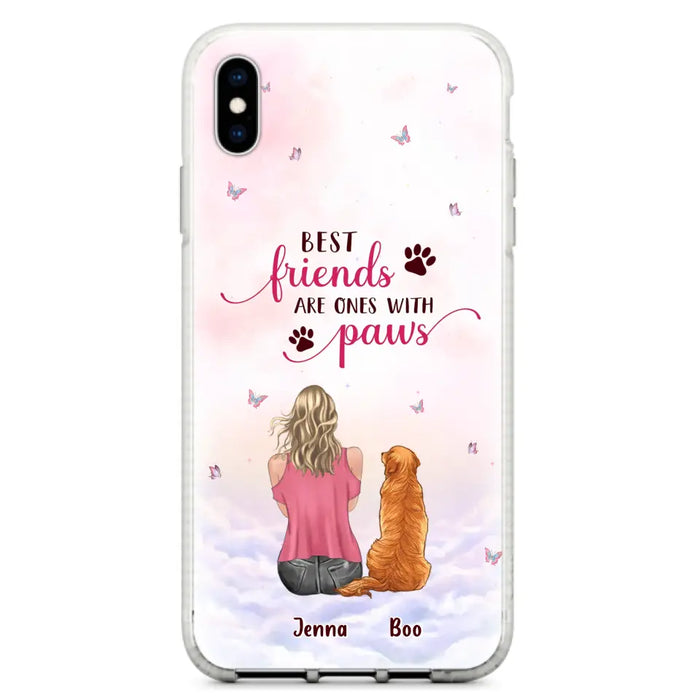 Custom Personalized Dog Mom Phone Case - Upto 5 Dogs - Mother's Day Gift Idea For Dog Lovers - Best Friends Are Ones With Paws - Case for iPhone/Samsung