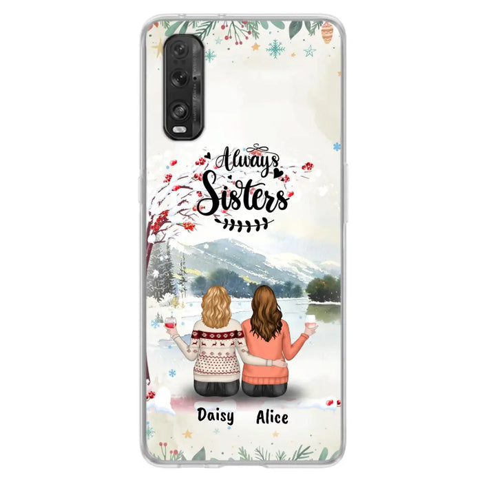 Personalized Autumn/Winter/Christmas Sister Phone Case - Up to 3 Girls - Best Gift For Friends - Phone Case For Xiaomi, Oppo And Huawei